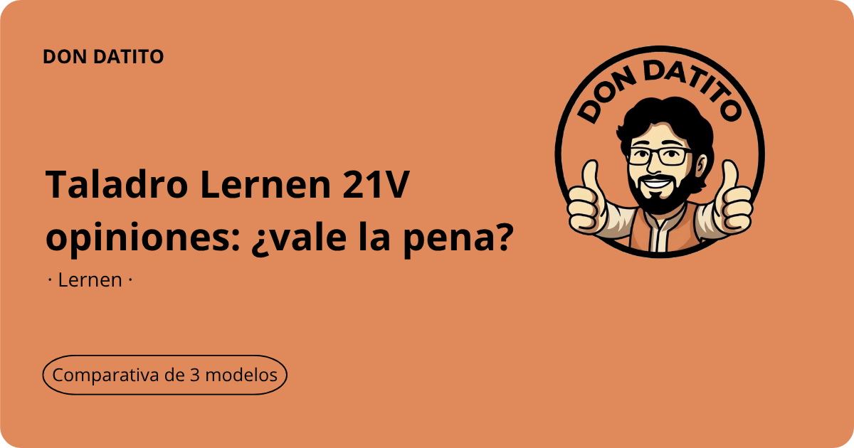 Taladro Lernen 21V opiniones: kit gris Lernen y alternativas