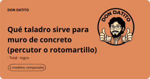 Taladro para muro de concreto: cuál sirve, guía 2026